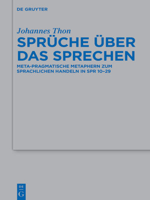 cover image of Sprüche über das Sprechen